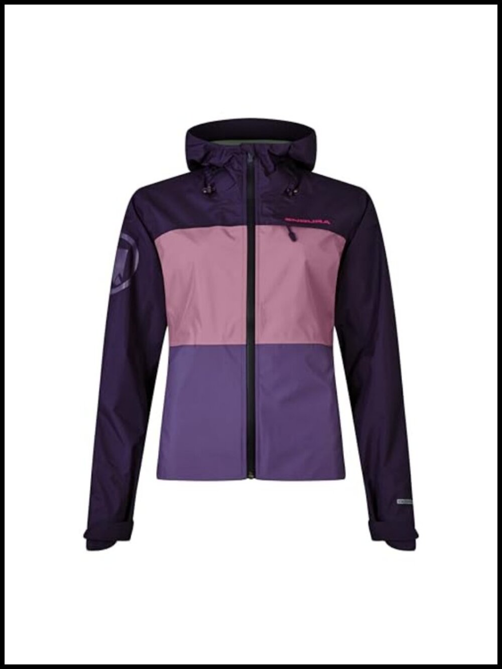Waterproof Cycling Jacket Recycled 3 Layer Rain Coat Long Sleeve